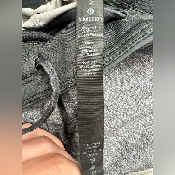 Lululemon T.H.E. Short *Linerless 9" Heathered Texture Printed Greyt Deep Coal - Picture 8 of 14